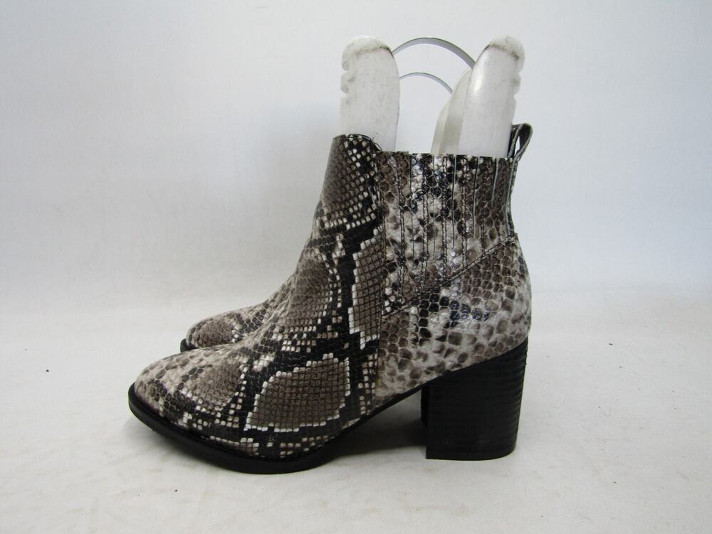 Blondo Womens Size 8 M Snake Print Leather Zip Ankle Fashion Boots Booties